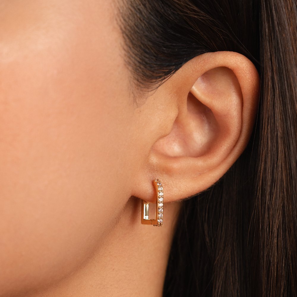 Lisa Crystal Mini Hoop Earrings - Beautiful Earth Boutique