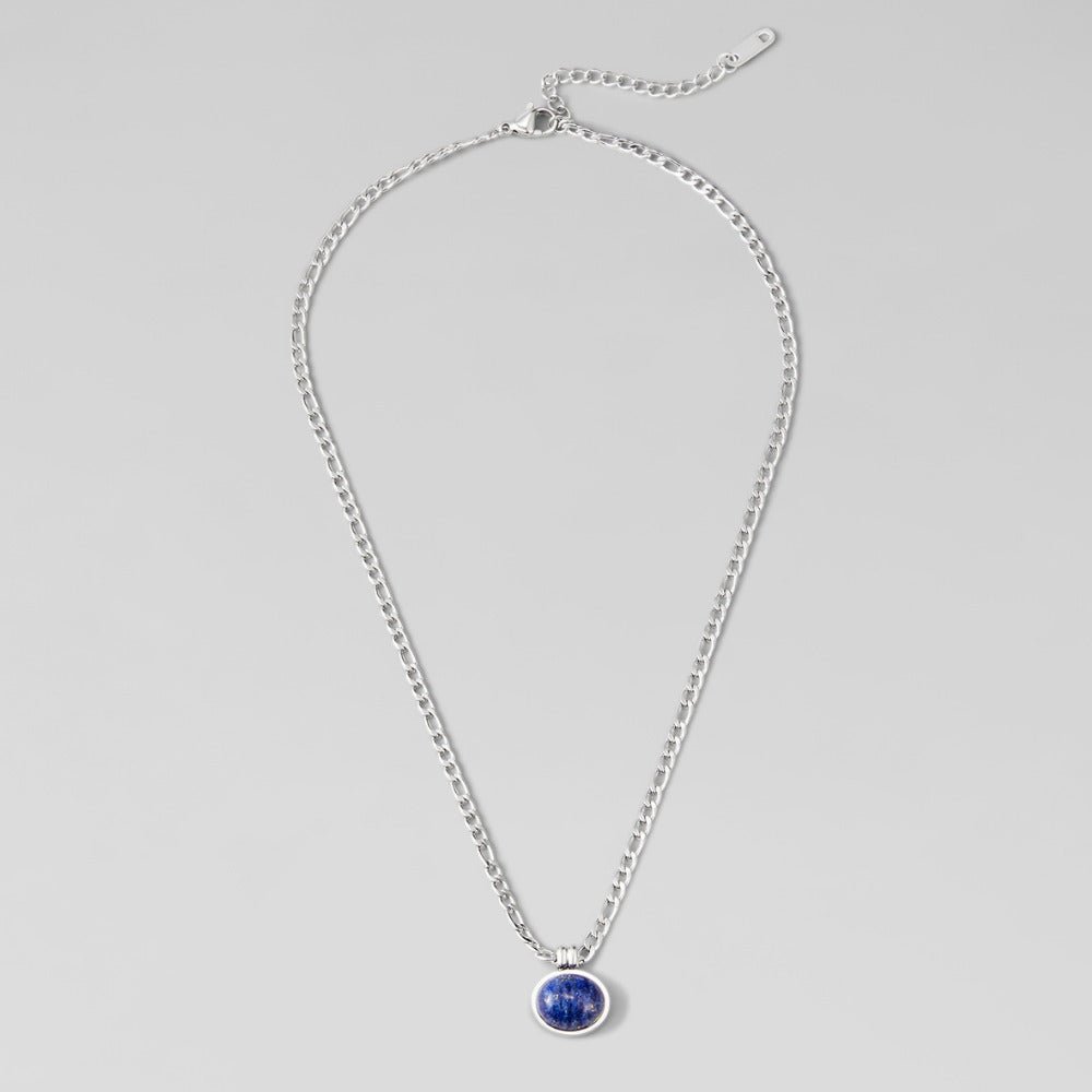 Liza Lapis Lazuli Silver Necklace - Beautiful Earth Boutique