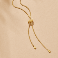Lola 18K Gold Lariat Necklace - Beautiful Earth Boutique