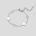 Lucia Silver Clover Bracelet - Beautiful Earth Boutique