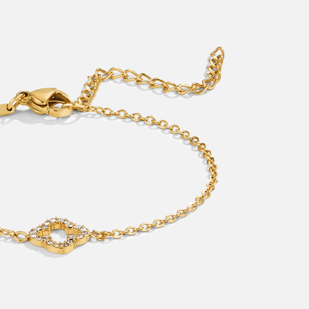 Luxe Crystal Clover Bracelet - Beautiful Earth Boutique