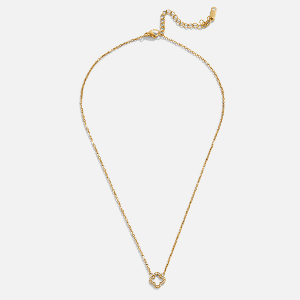 Luxe Crystal Clover Necklace - Beautiful Earth Boutique