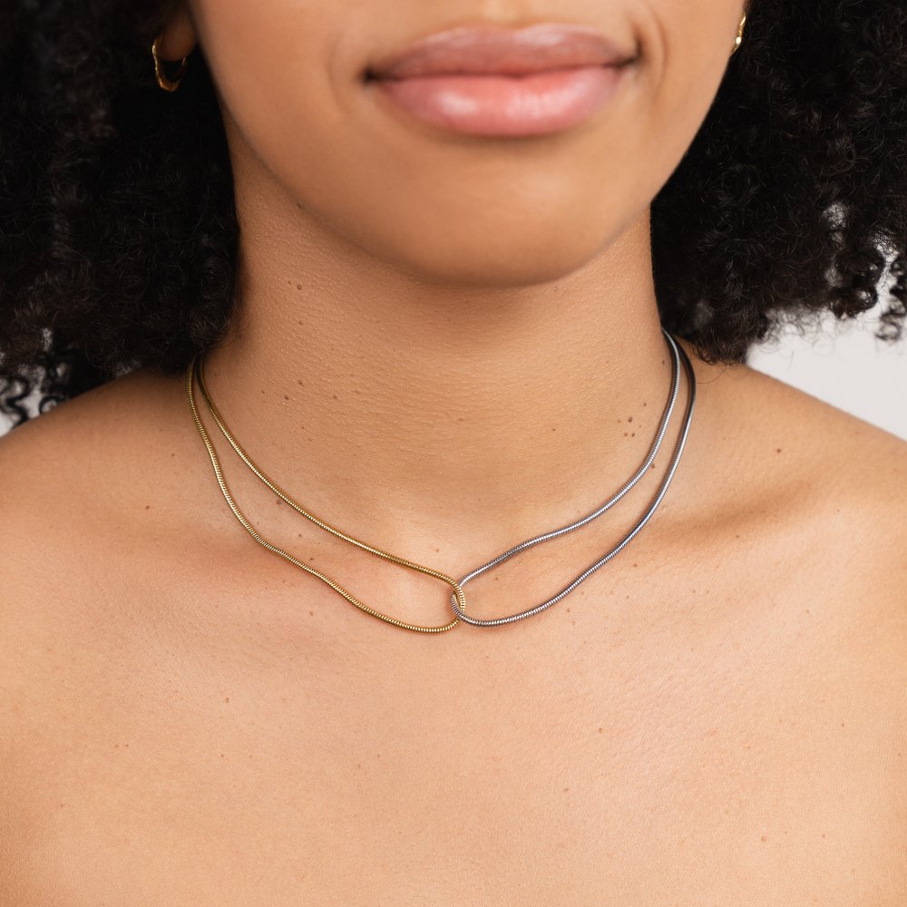 Mari Gold & Silver Necklace - Beautiful Earth Boutique