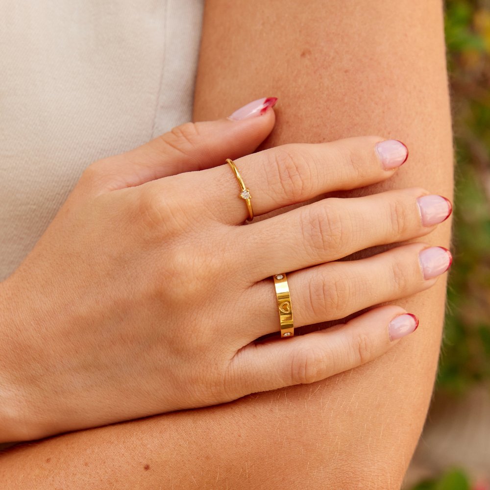 Mari Heart Gold Ring - Beautiful Earth Boutique