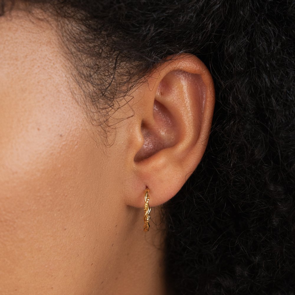 Maria Twisted Semi Hoop Earrings - Beautiful Earth Boutique