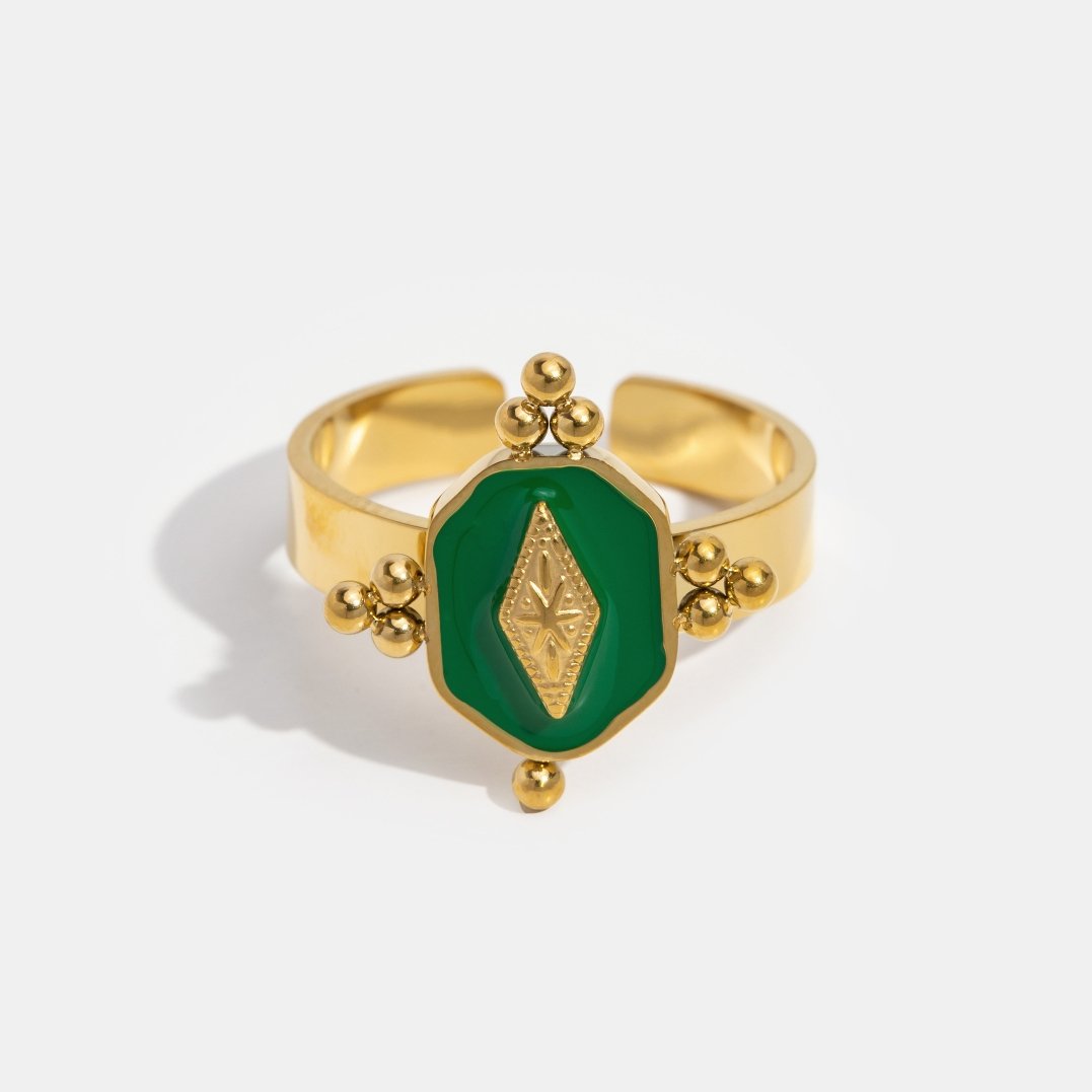 Marina Geometric Vintage Ring - Beautiful Earth Boutique