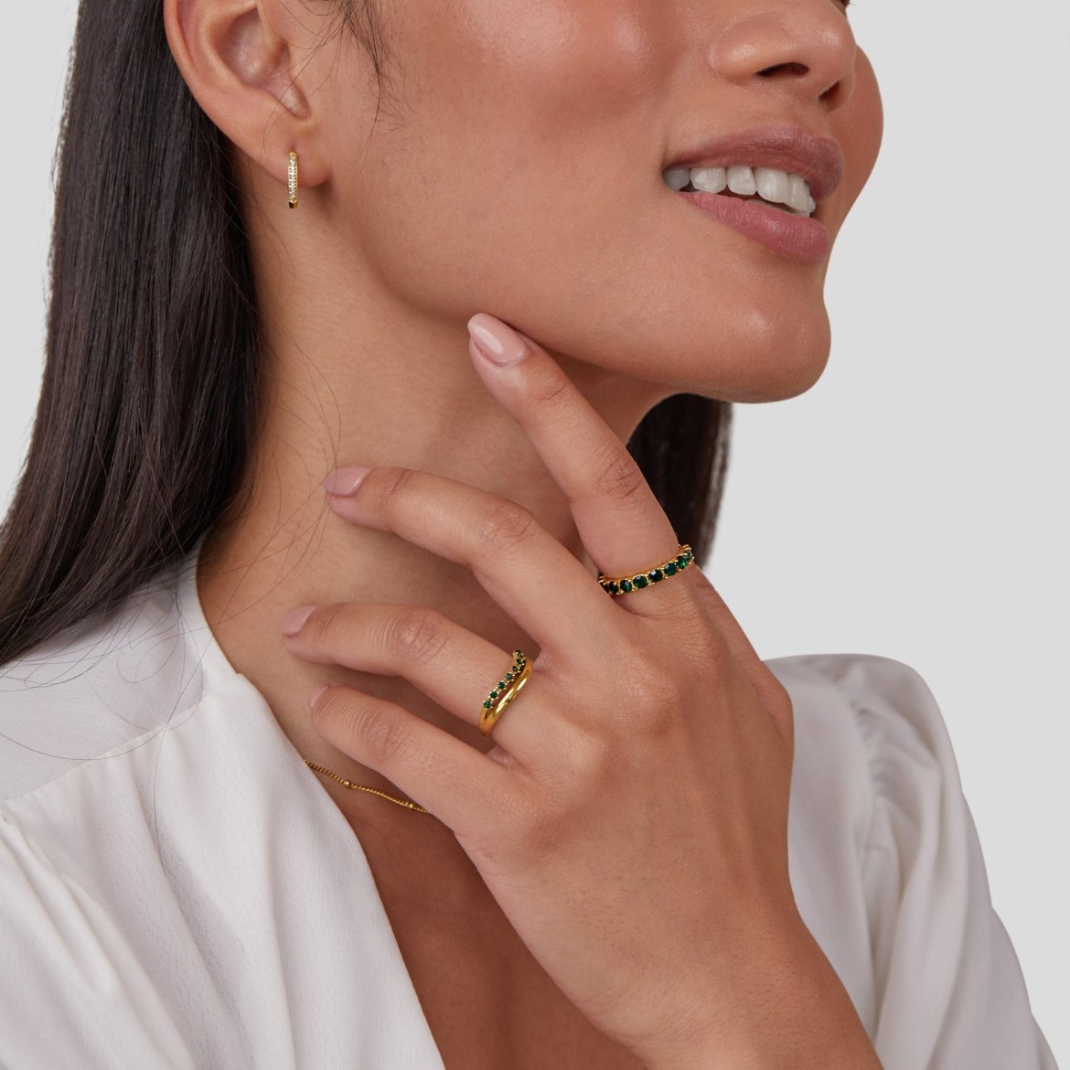 Marissa Emerald Green Layered Ring - Beautiful Earth Boutique