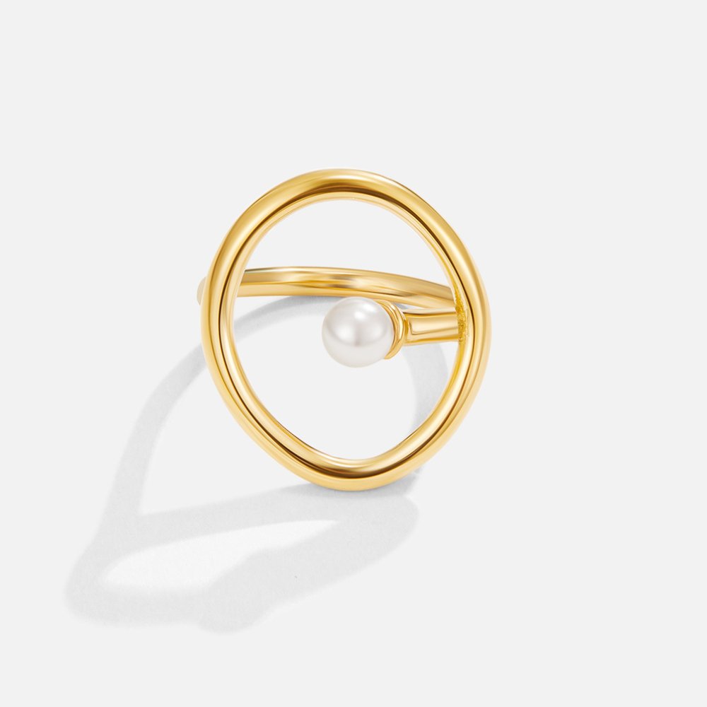 Melisa Pearl Gold Ring - Beautiful Earth Boutique