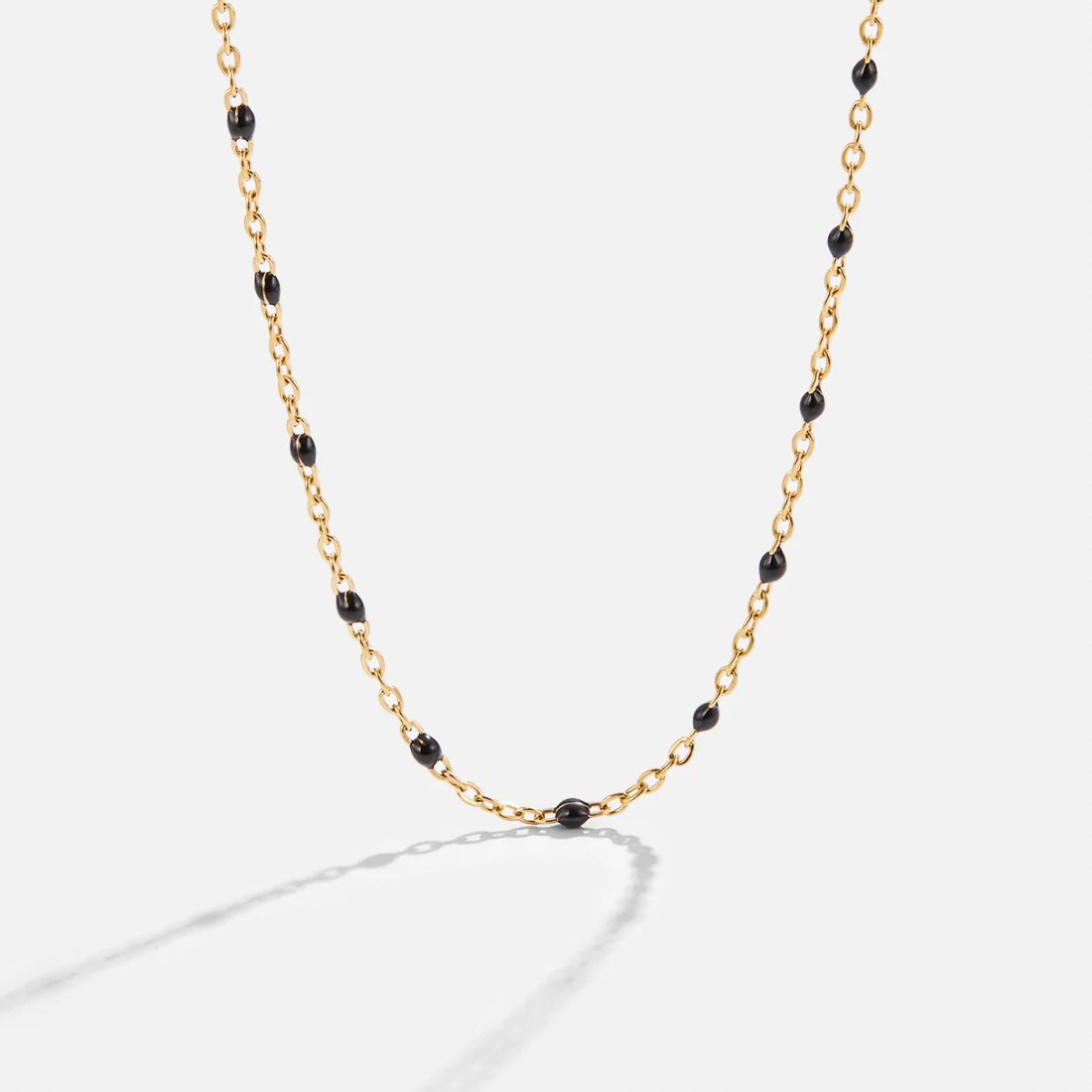 Mila Black Bead Necklace - Beautiful Earth Boutique