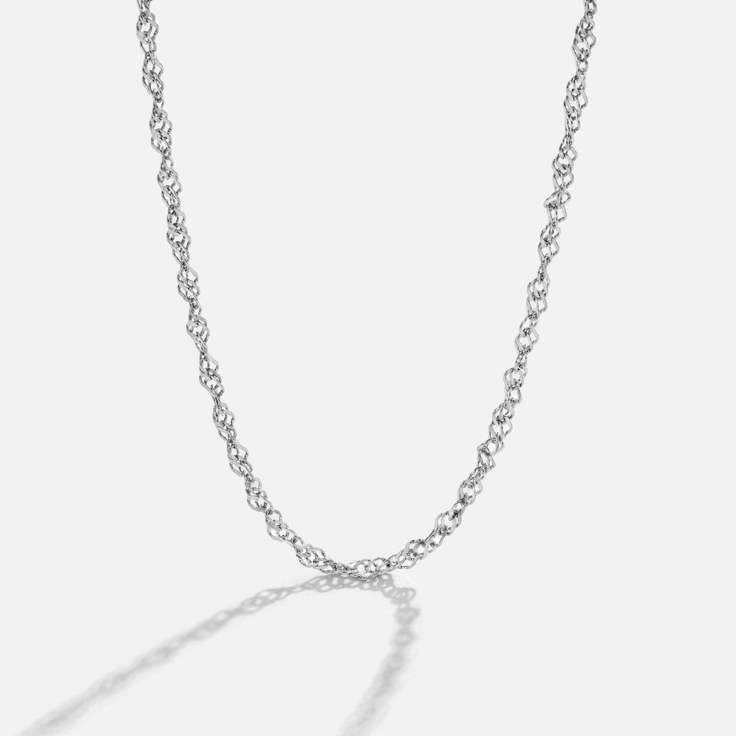 Mila Twist Silver Chain Necklace - Beautiful Earth Boutique