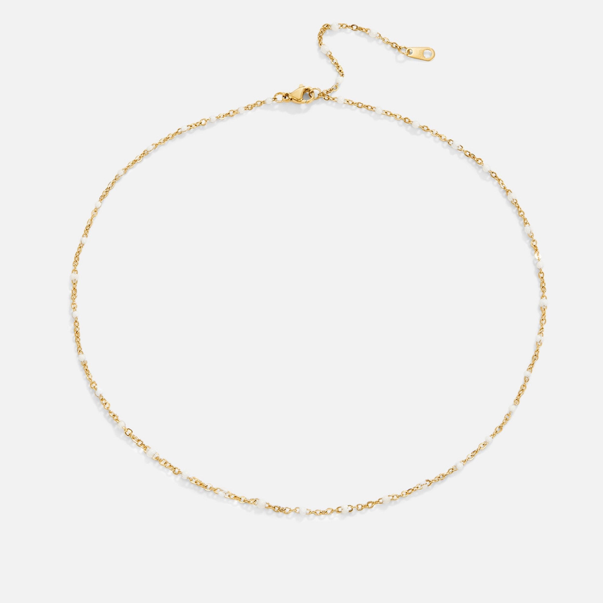 Mila White Bead Necklace - Beautiful Earth Boutique