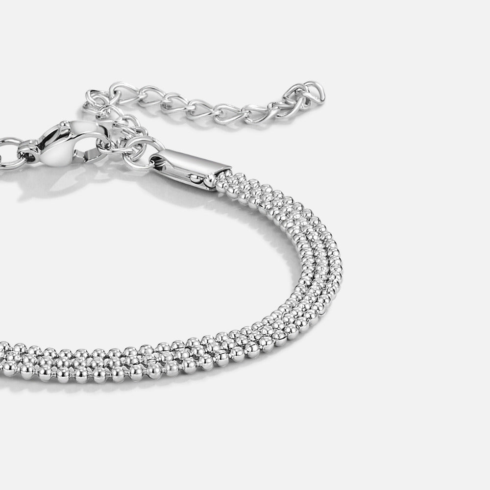 Milan Silver Beaded Chain Bracelet - Beautiful Earth Boutique