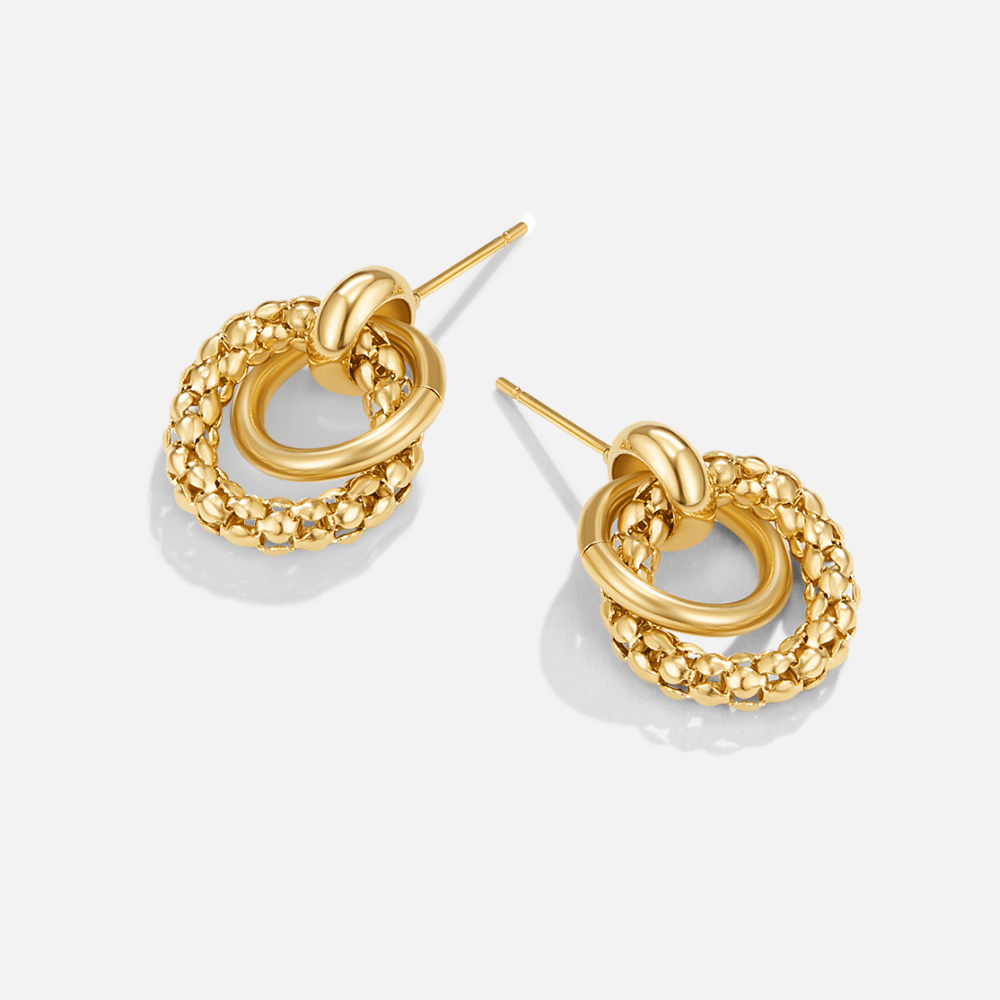 Monica Twisted Bead Hoop Earrings - Beautiful Earth Boutique