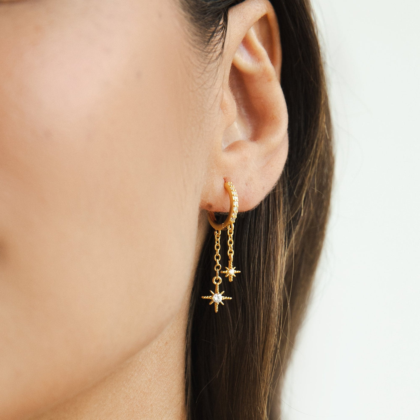 Nala Star Crystal Drop Earrings - Beautiful Earth Boutique