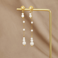 Neesa Pearl Tassel Earrings - Beautiful Earth Boutique