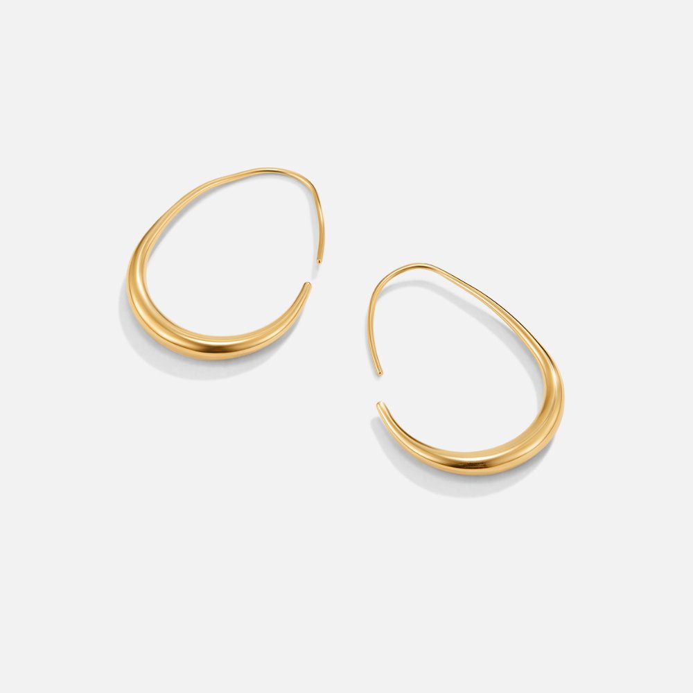 Nica Gold Hoop Earrings - Beautiful Earth Boutique