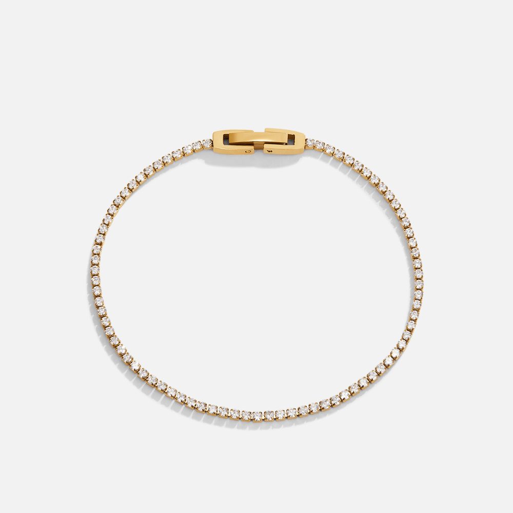 Niyah White Crystal Gold Bracelet - Beautiful Earth Boutique
