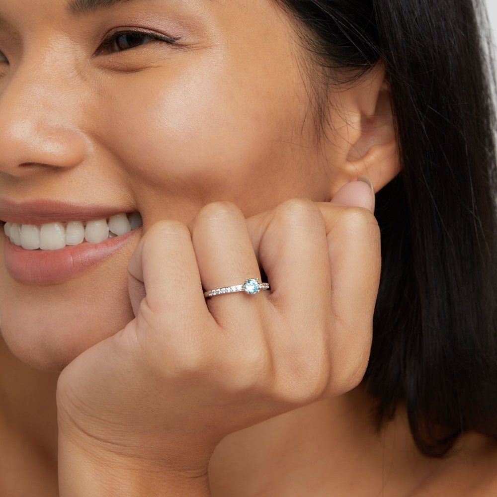 Ocean Aquamarine Silver Ring - Beautiful Earth Boutique