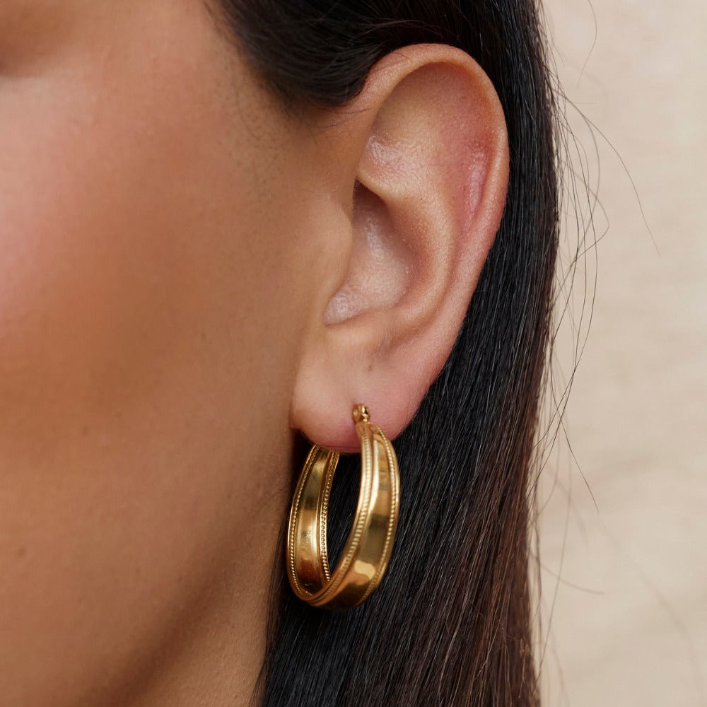 Orelia Gold Hoop Earrings - Beautiful Earth Boutique