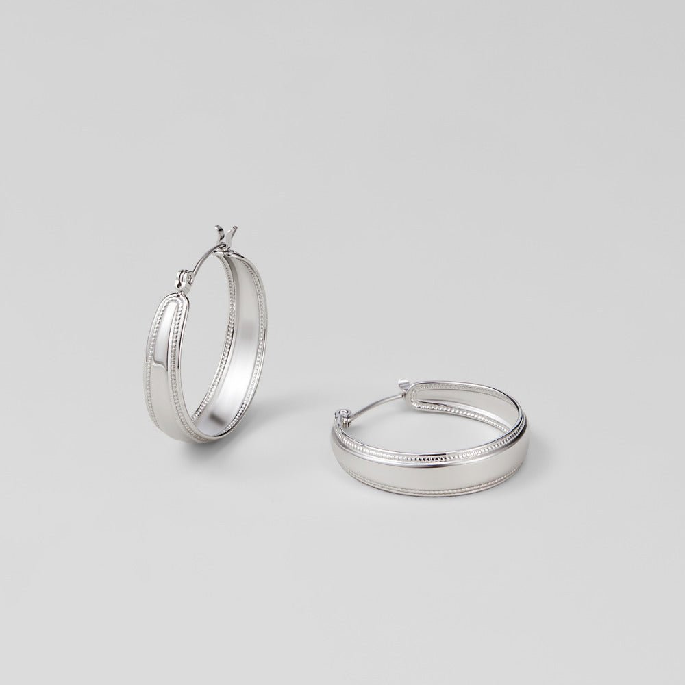 Orelia Silver Hoop Earrings - Beautiful Earth Boutique