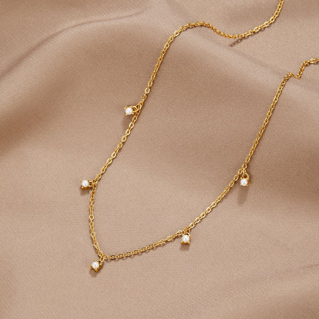 Pearl Drop 18K Gold Necklace - Beautiful Earth Boutique