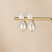 Pearl Duo Drop Earrings - Beautiful Earth Boutique