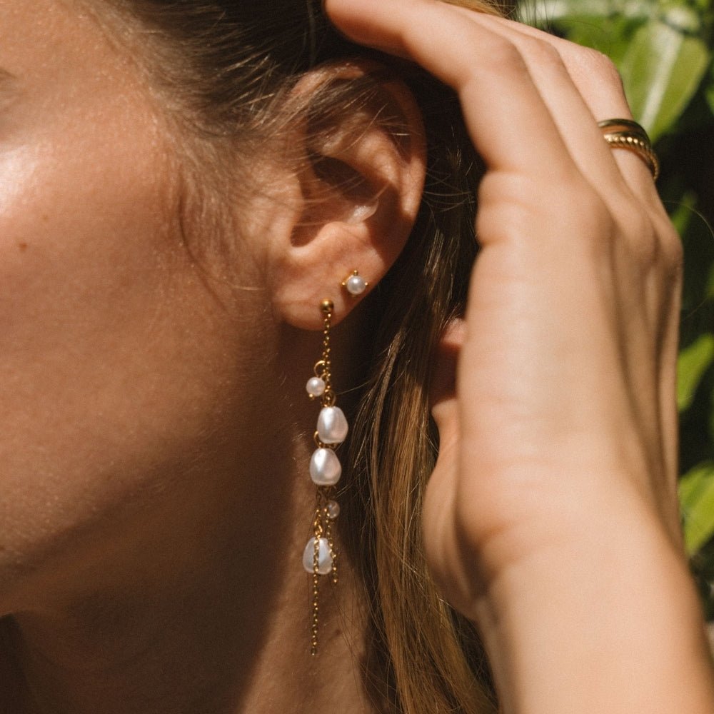 Penelope Pearl Drop Earrings - Beautiful Earth Boutique