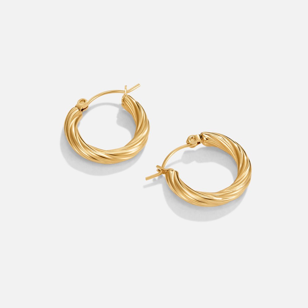 Raya Twisted Hoop Earrings - Beautiful Earth Boutique