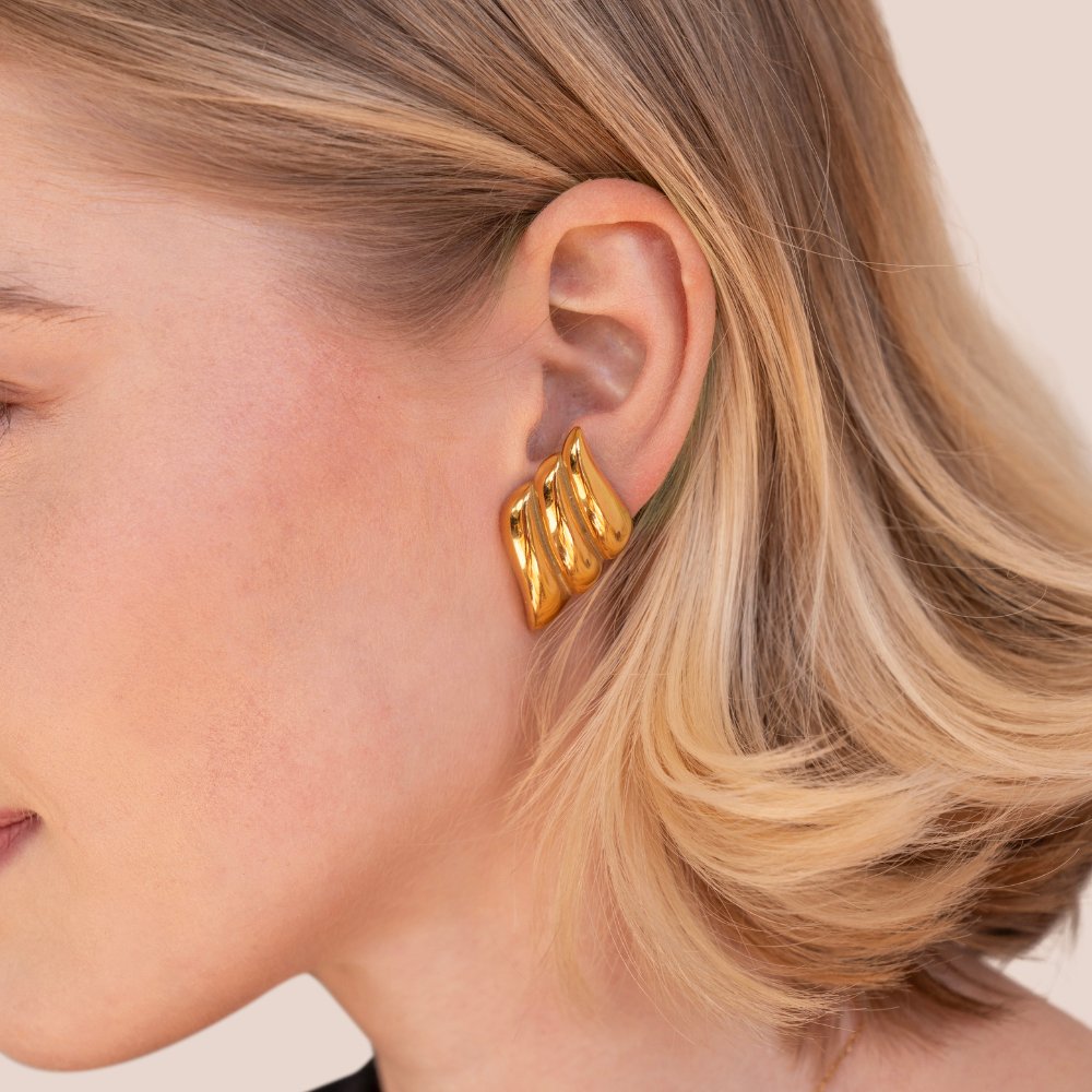 Rene Chunky Gold Earrings - Beautiful Earth Boutique