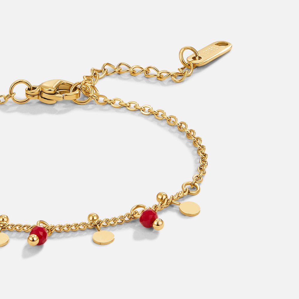 Ruby Red Bead Bracelet - Beautiful Earth Boutique