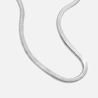 Sarya Snake Chain Silver Necklace - Beautiful Earth Boutique