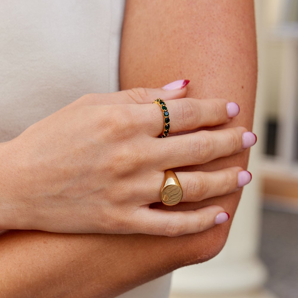 Savina Gold Signet Ring - Beautiful Earth Boutique