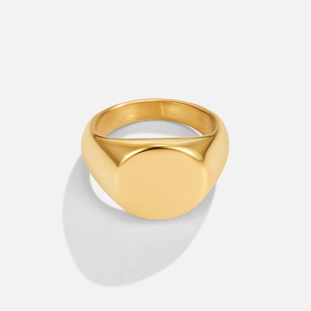 Savina Gold Signet Ring - Beautiful Earth Boutique