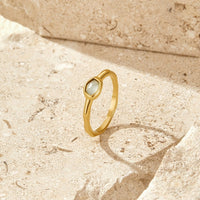 Selene Gold Moonstone Ring - Beautiful Earth Boutique
