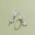 Silver Crystal Petal Drop Earrings - Beautiful Earth Boutique