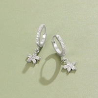 Silver Crystal Petal Drop Earrings - Beautiful Earth Boutique