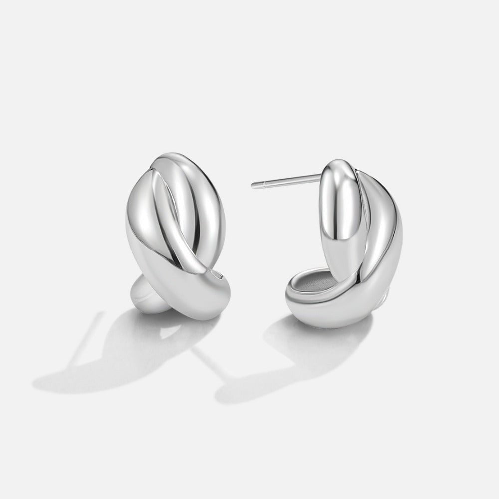 Silver Dakota Twisted Earrings - Beautiful Earth Boutique