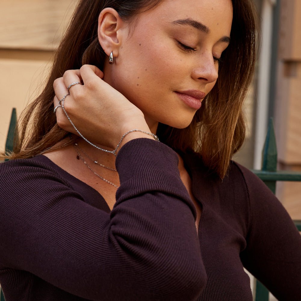 Silver Hand Chain Bracelet - Beautiful Earth Boutique