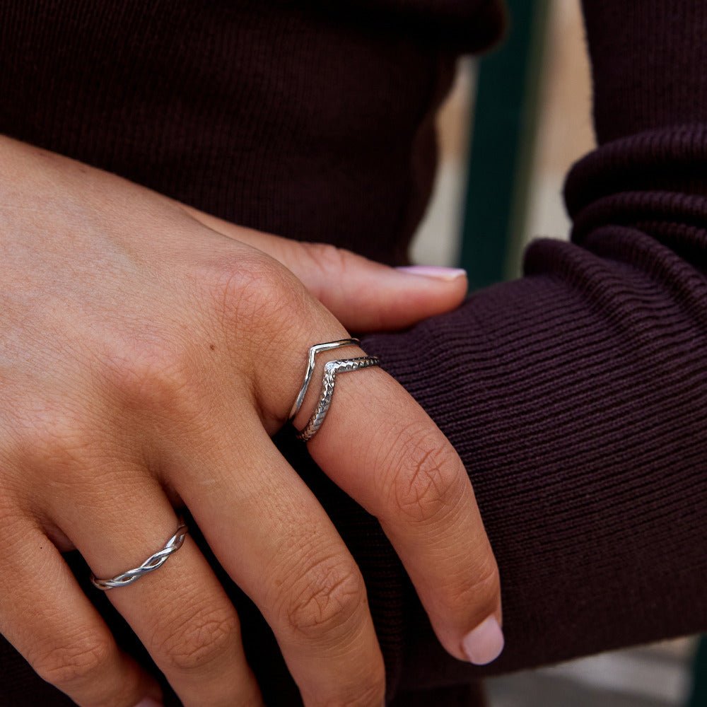 Silver Harper Layered Wrap Ring - Beautiful Earth Boutique