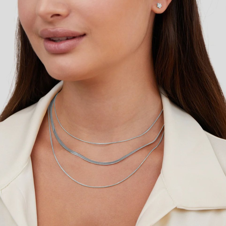 Silver Multi-Layered Chain Necklace - Beautiful Earth Boutique