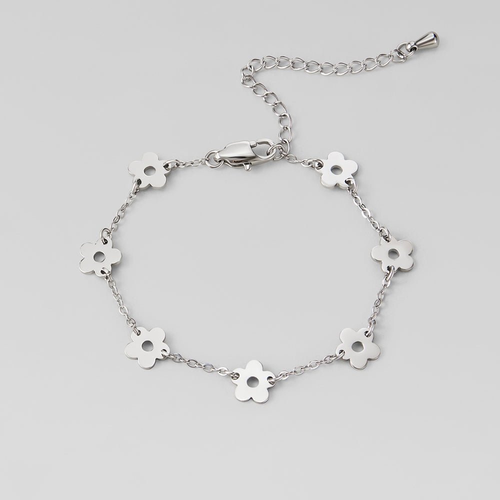 Silver Petal Link Bracelet - Beautiful Earth Boutique