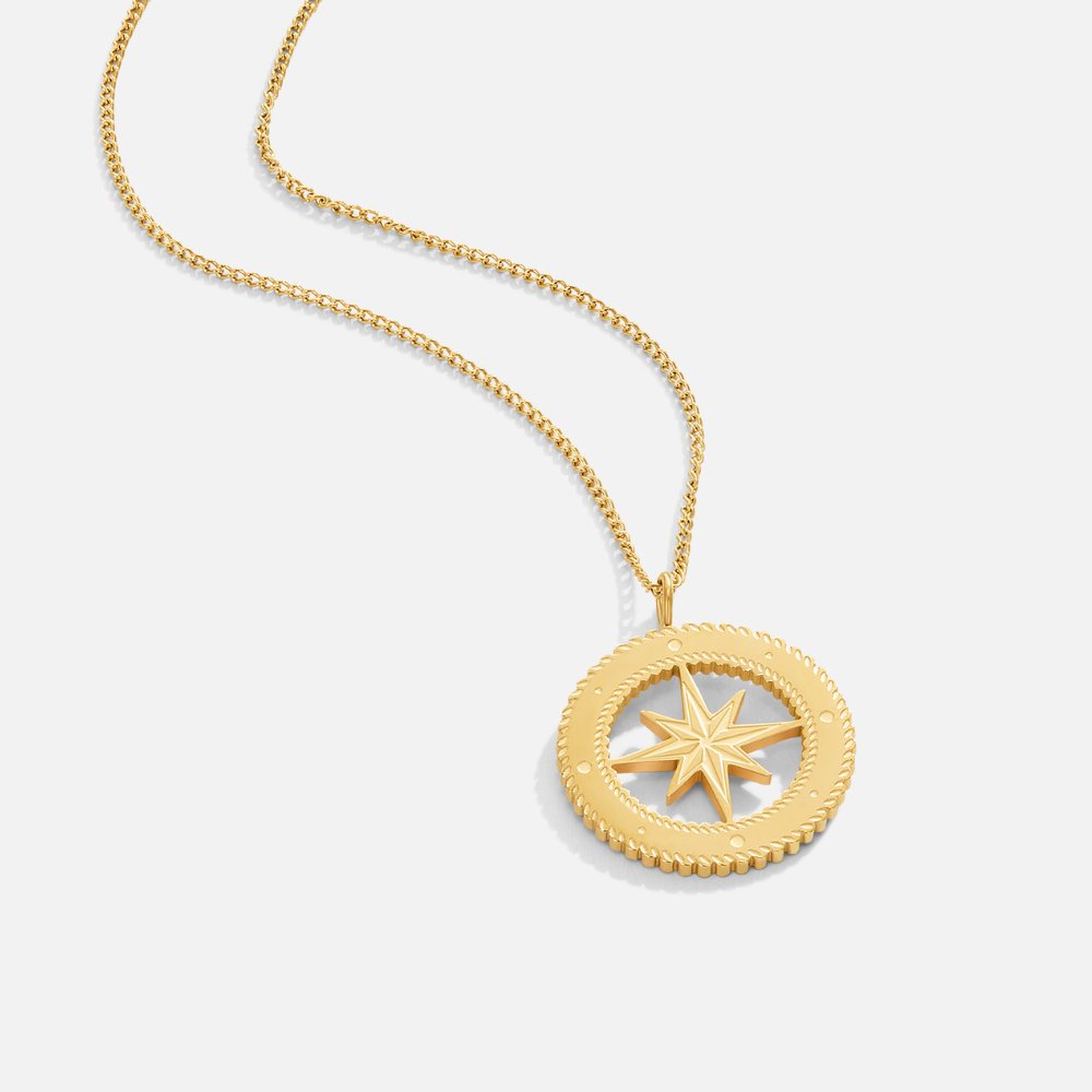 Starburst Gold Coin Necklace - Beautiful Earth Boutique