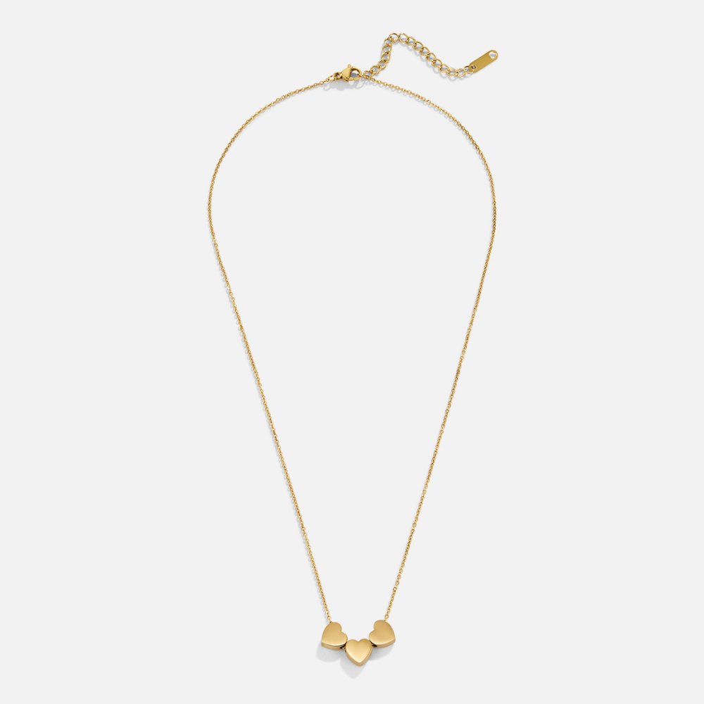 Trio Heart Pendant Necklace - Beautiful Earth Boutique