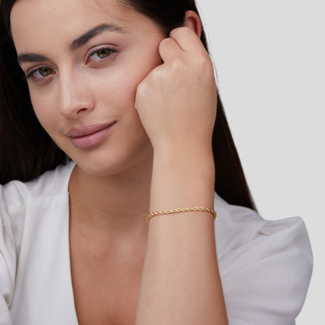 Twisted 18K Gold Bracelet - Beautiful Earth Boutique