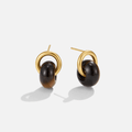 Twisted Amber Gold Earrings - Beautiful Earth Boutique