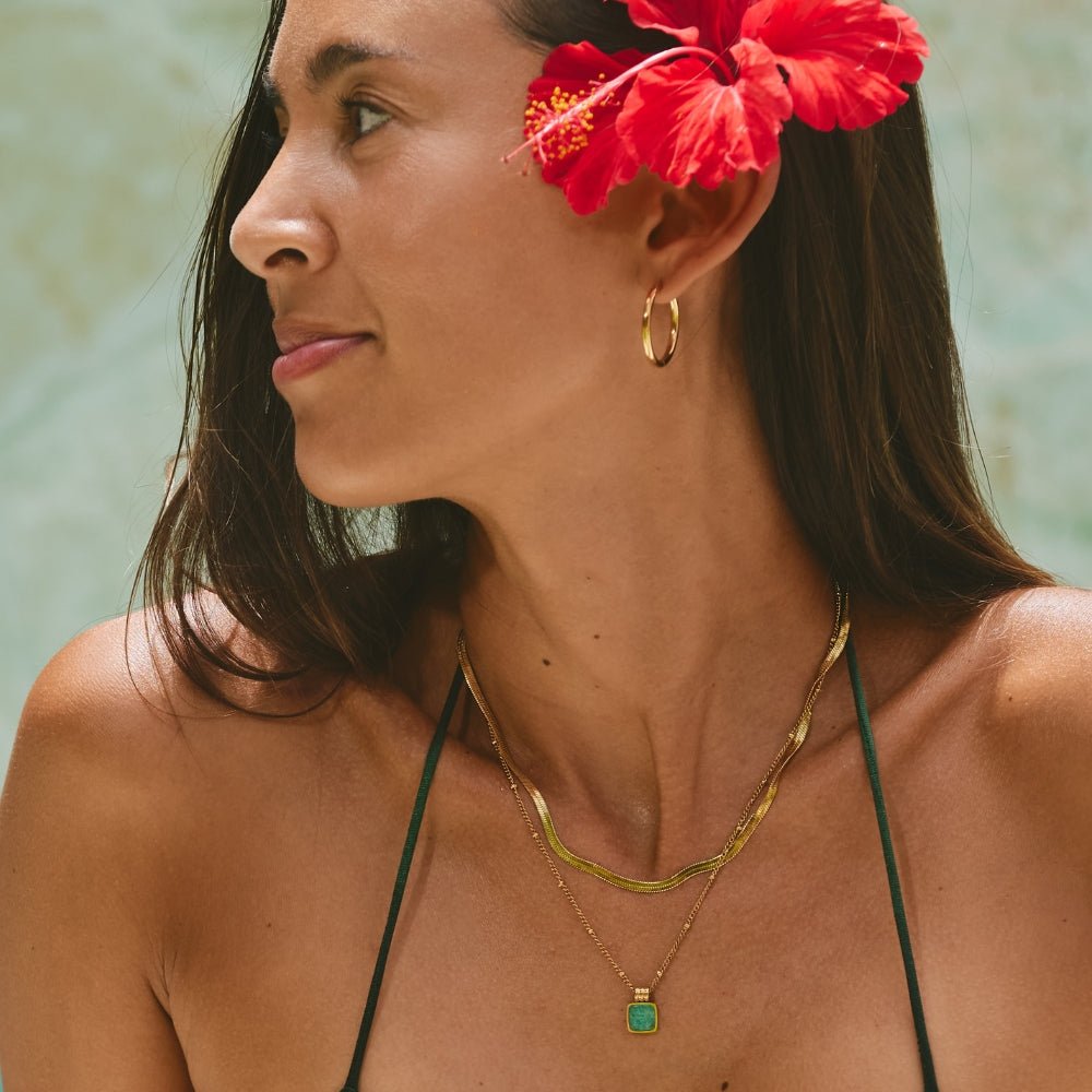 Valentina Gold Hoop Earrings - Beautiful Earth Boutique