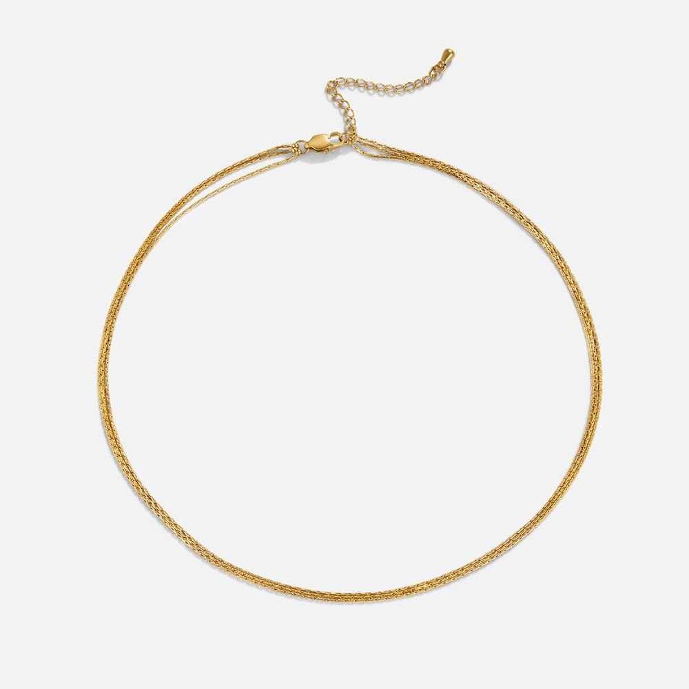 Vina Gold Multi Layered Chain Necklace - Beautiful Earth Boutique