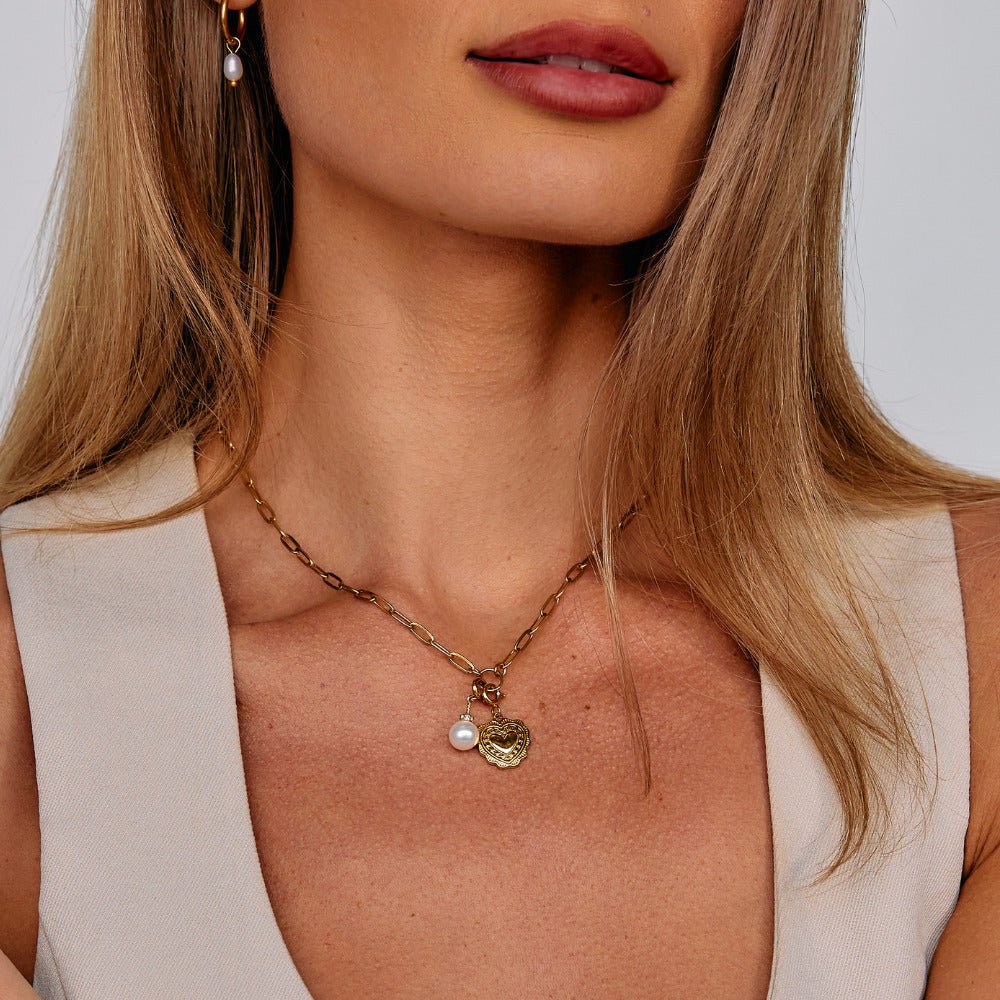 Vintage Gold Heart Charm - Beautiful Earth Boutique