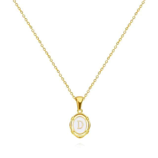Vintage Gold Letter Necklace - Beautiful Earth Boutique