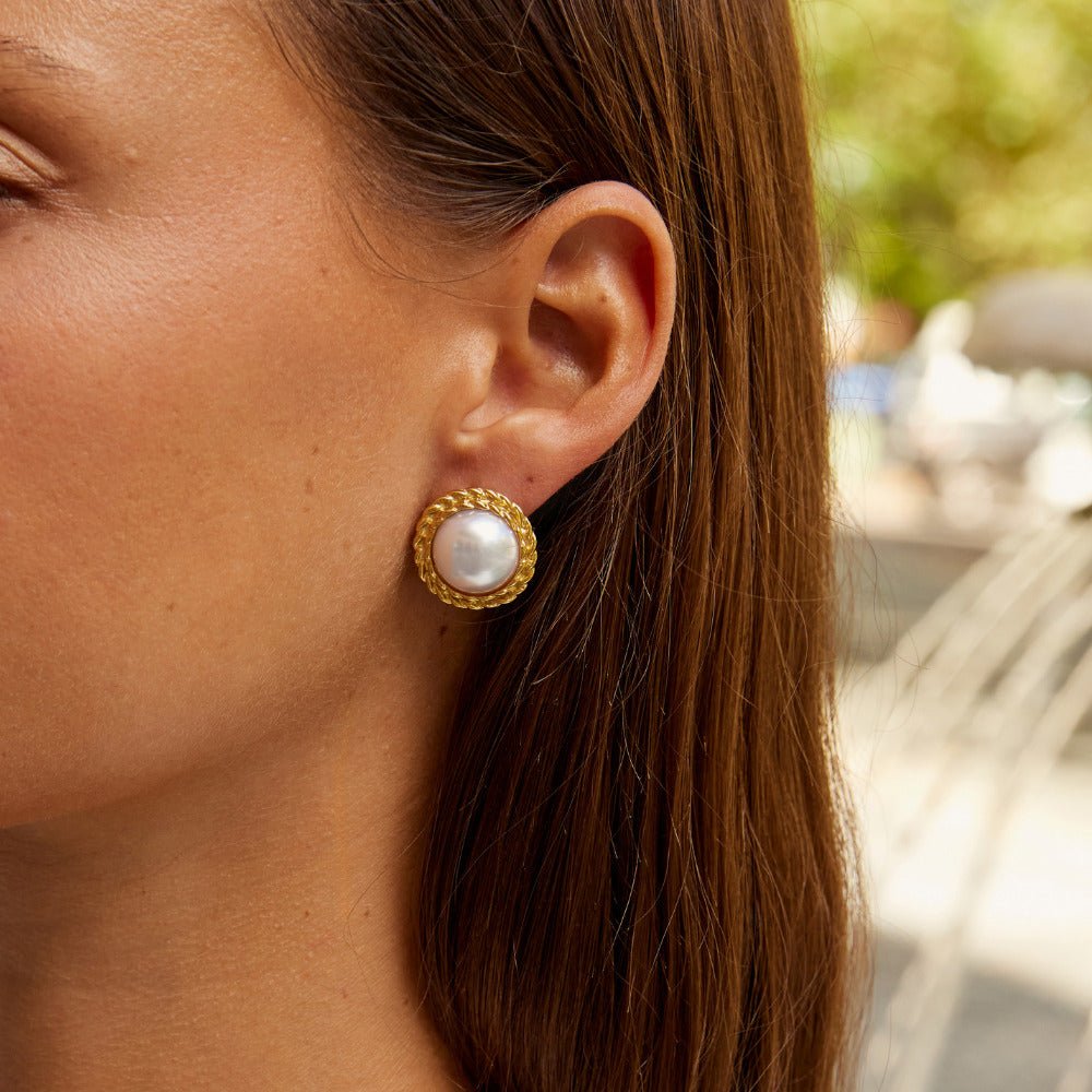 Vintage Monet Pearl Earrings - Beautiful Earth Boutique